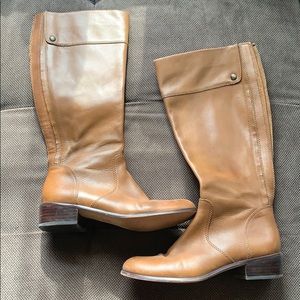 Corso Como leather tan zip up boots